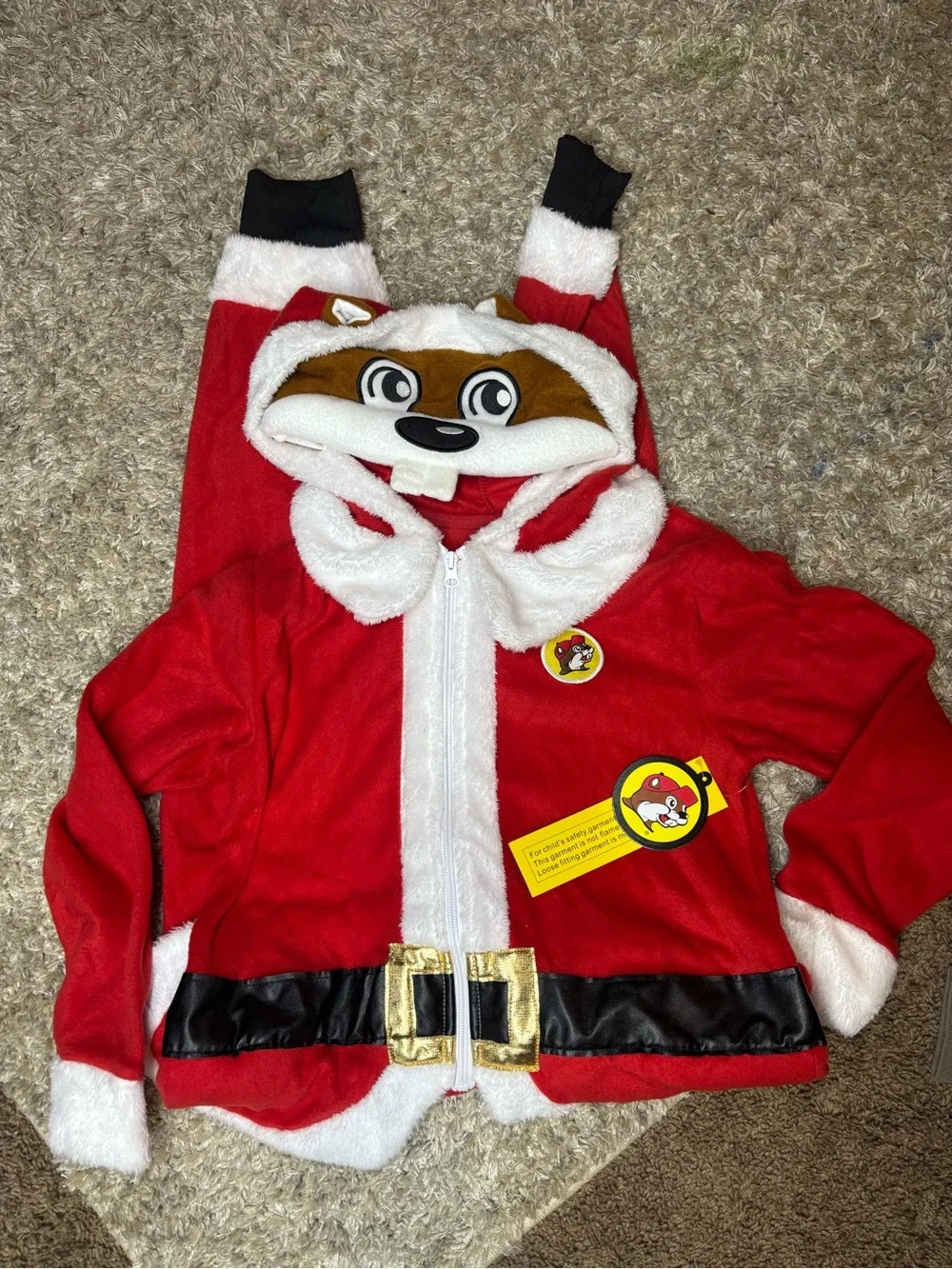 Buc-ee's Santa Beaver Christmas Kids YM-YL Plush Holiday Set